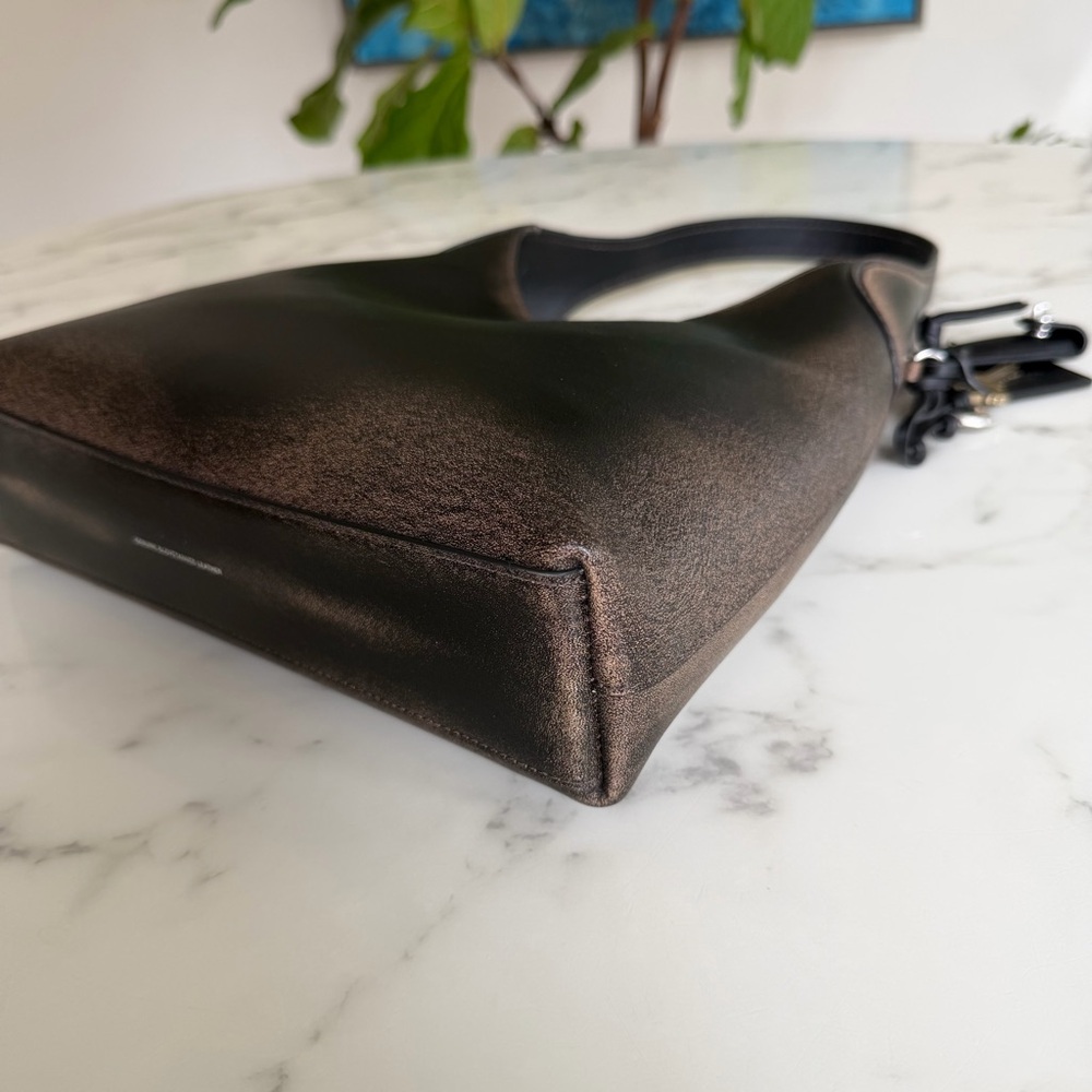 Coach Brooklyn Shoulder Bag 28 In Loved Leather Silver Black Brown CBH44 Ergo - Picture 11 of 16